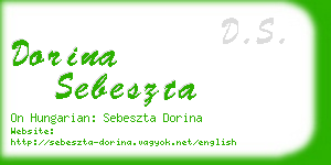 dorina sebeszta business card